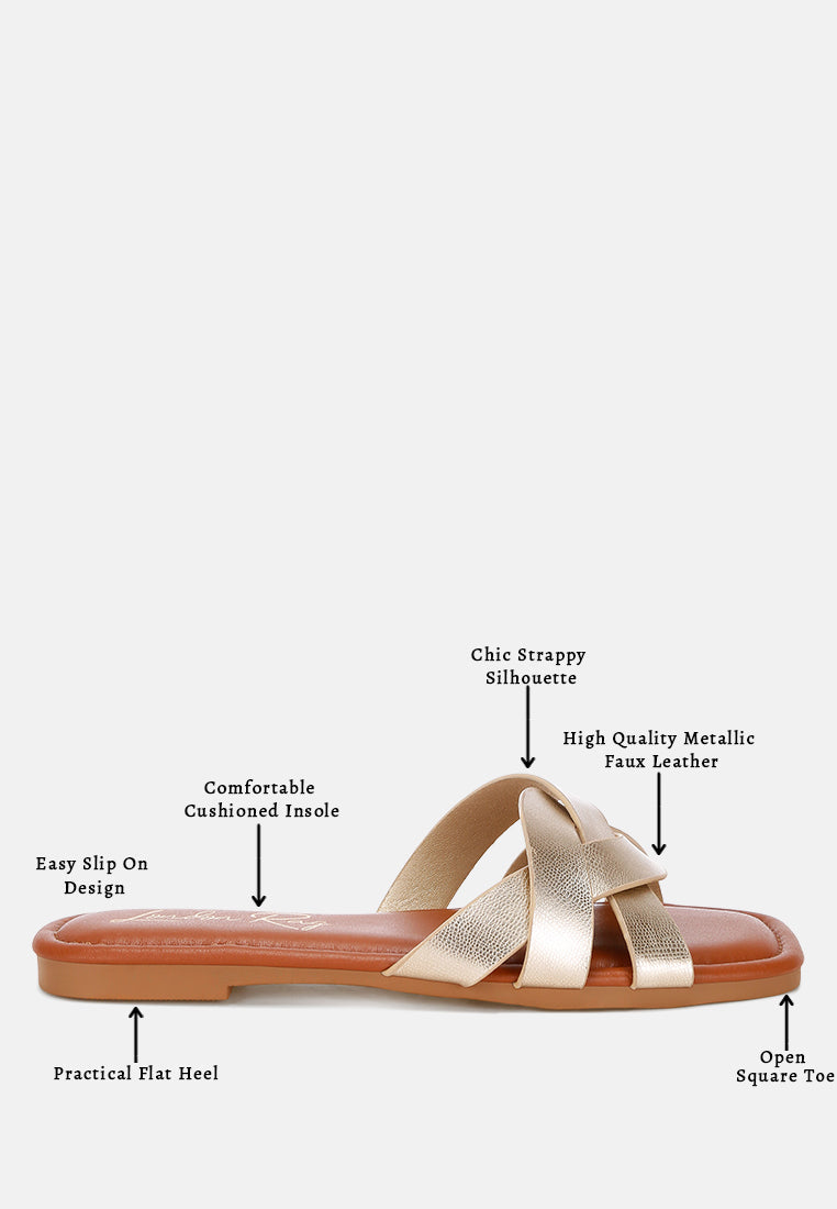 Dickery Knotted Straps Detail Slip Ons