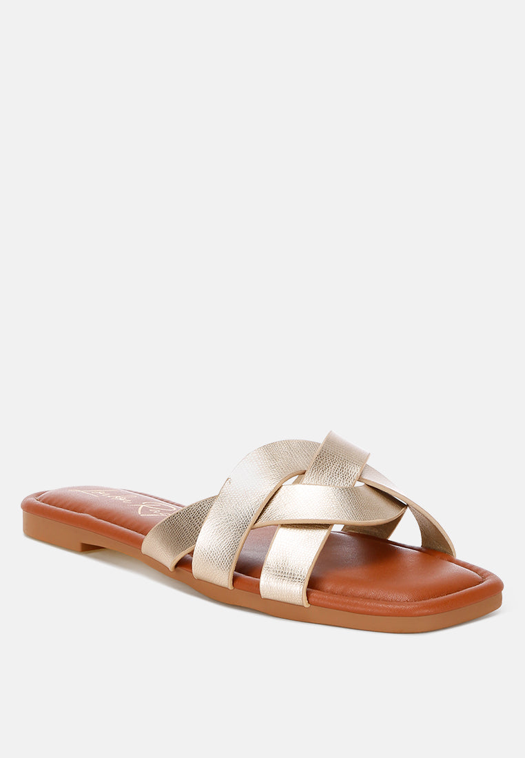 Dickery Knotted Straps Detail Slip Ons