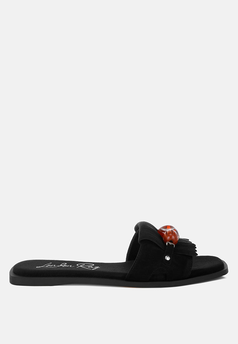 Dinasa Beaded Slip on Flats
