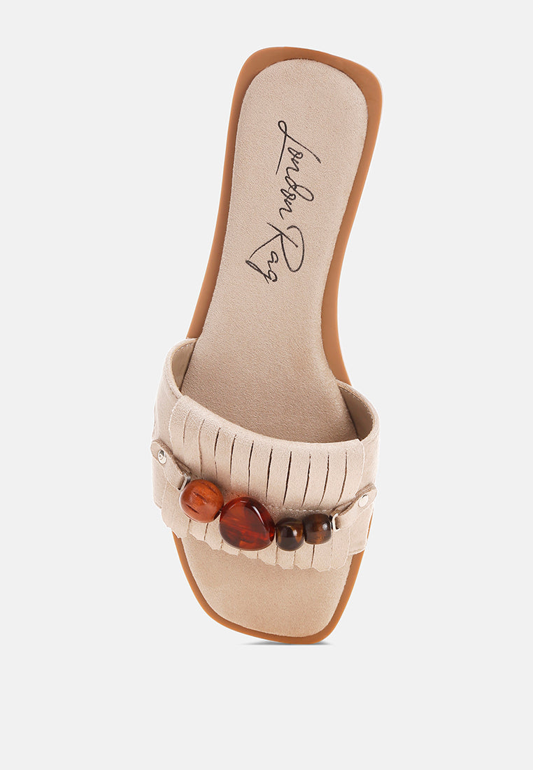 Dinasa Beaded Slip on Flats