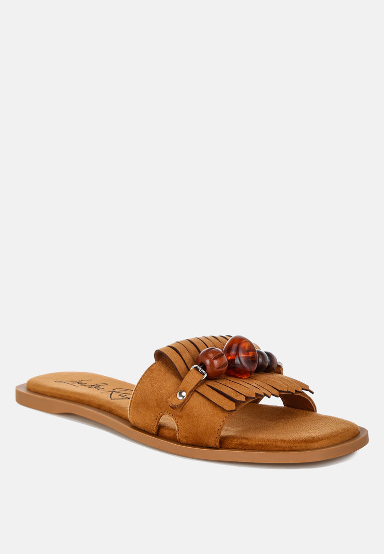 Dinasa Beaded Slip on Flats