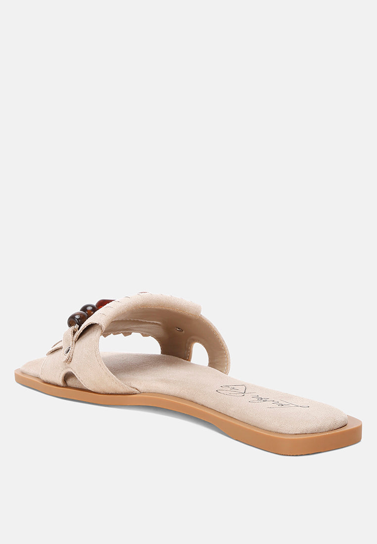 Dinasa Beaded Slip on Flats