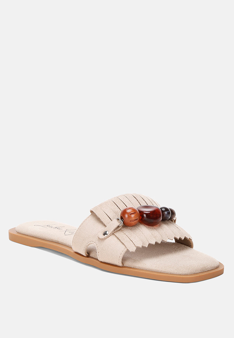 Dinasa Beaded Slip on Flats