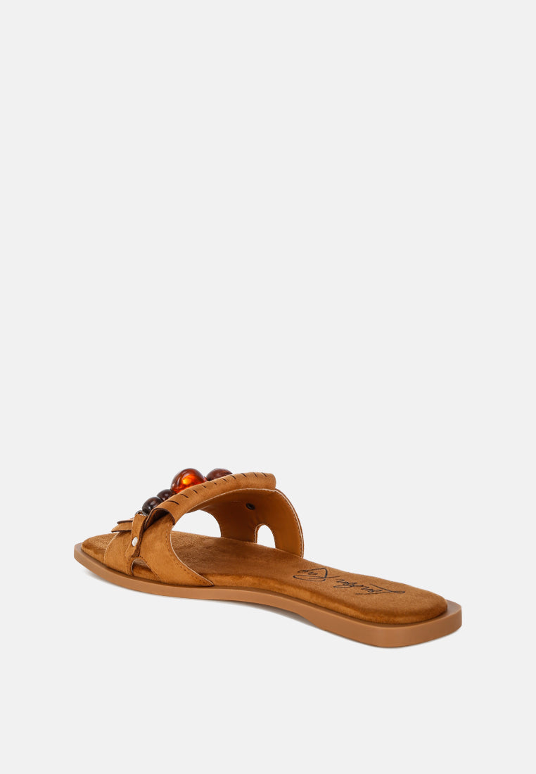 Dinasa Beaded Slip on Flats