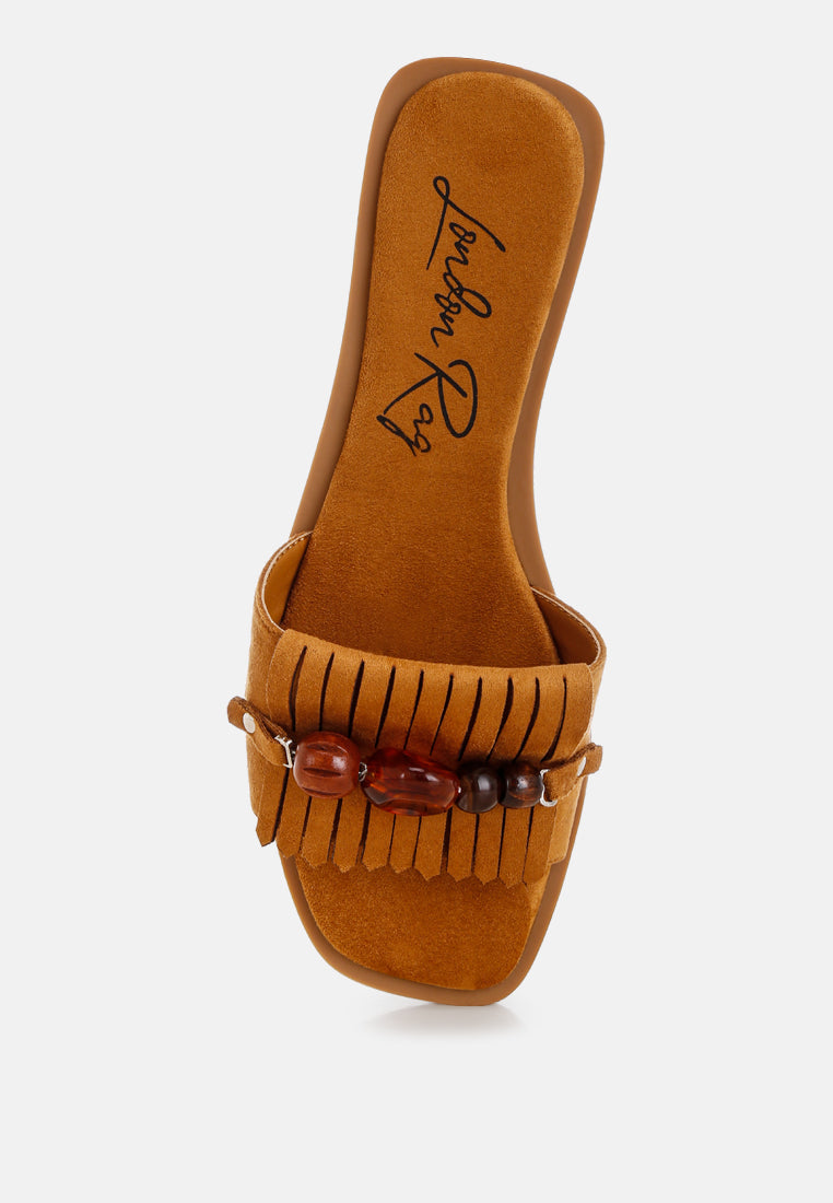 Dinasa Beaded Slip on Flats