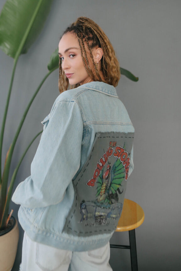 Rolling Stones Dragon Stadium Hand Stitched Denim Jacket by People of Leisure