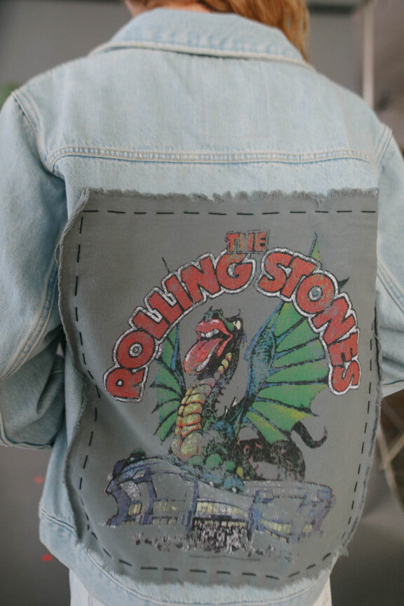 Rolling Stones Dragon Stadium Hand Stitched Denim Jacket by People of Leisure