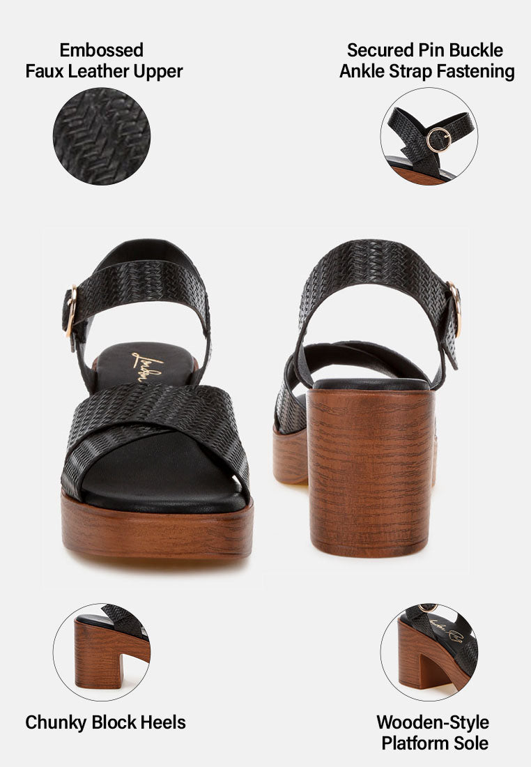 Elenia Platform Block Heel Sandals