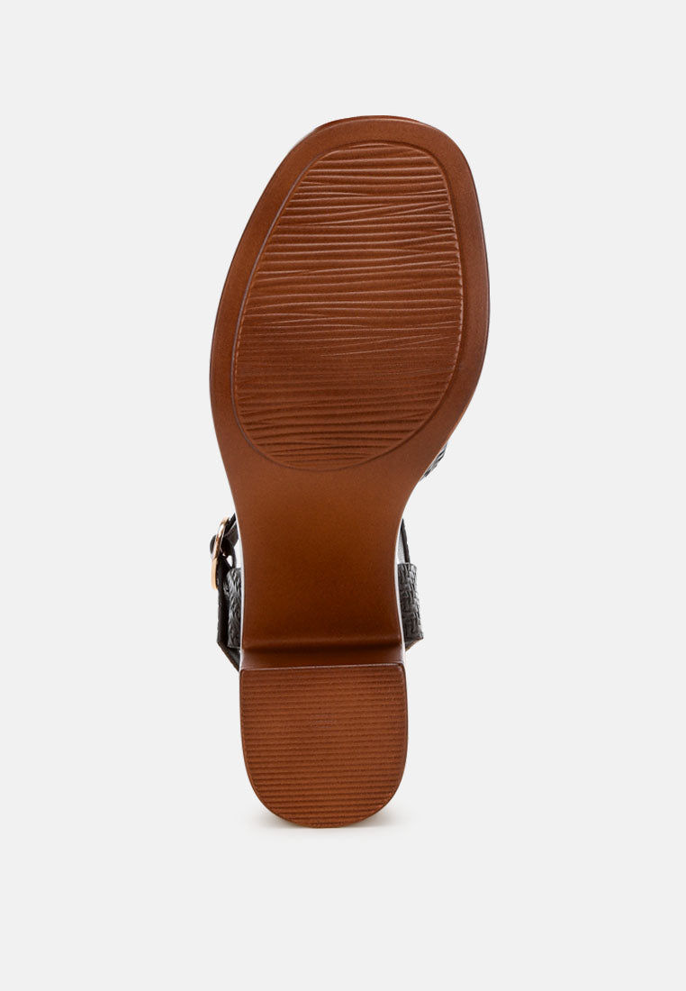 Elenia Platform Block Heel Sandals