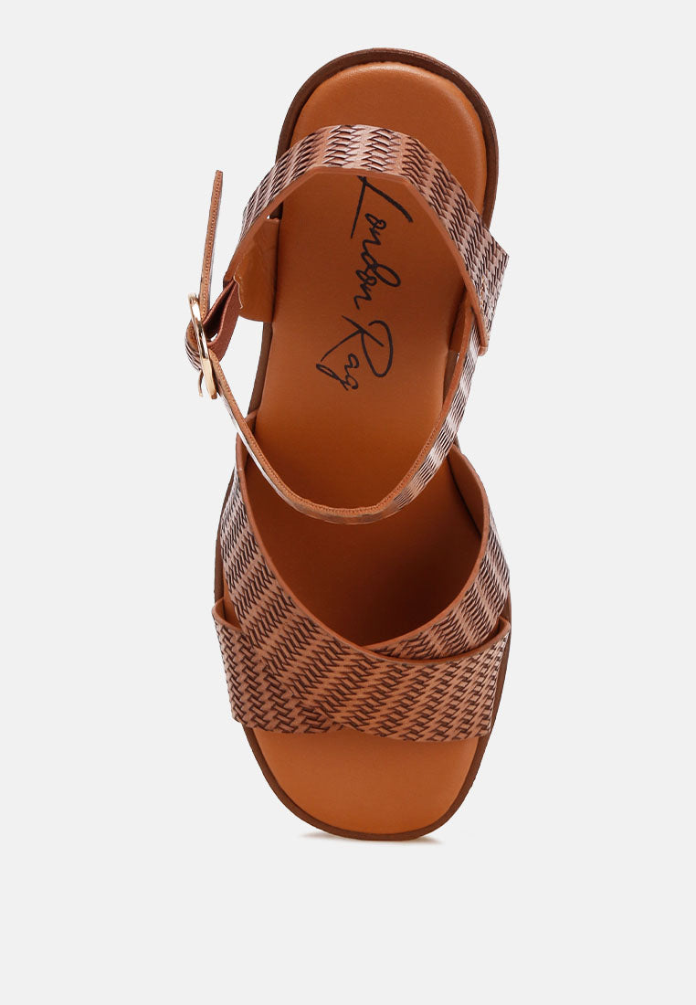 Elenia Platform Block Heel Sandals