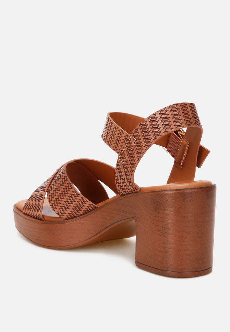 Elenia Platform Block Heel Sandals