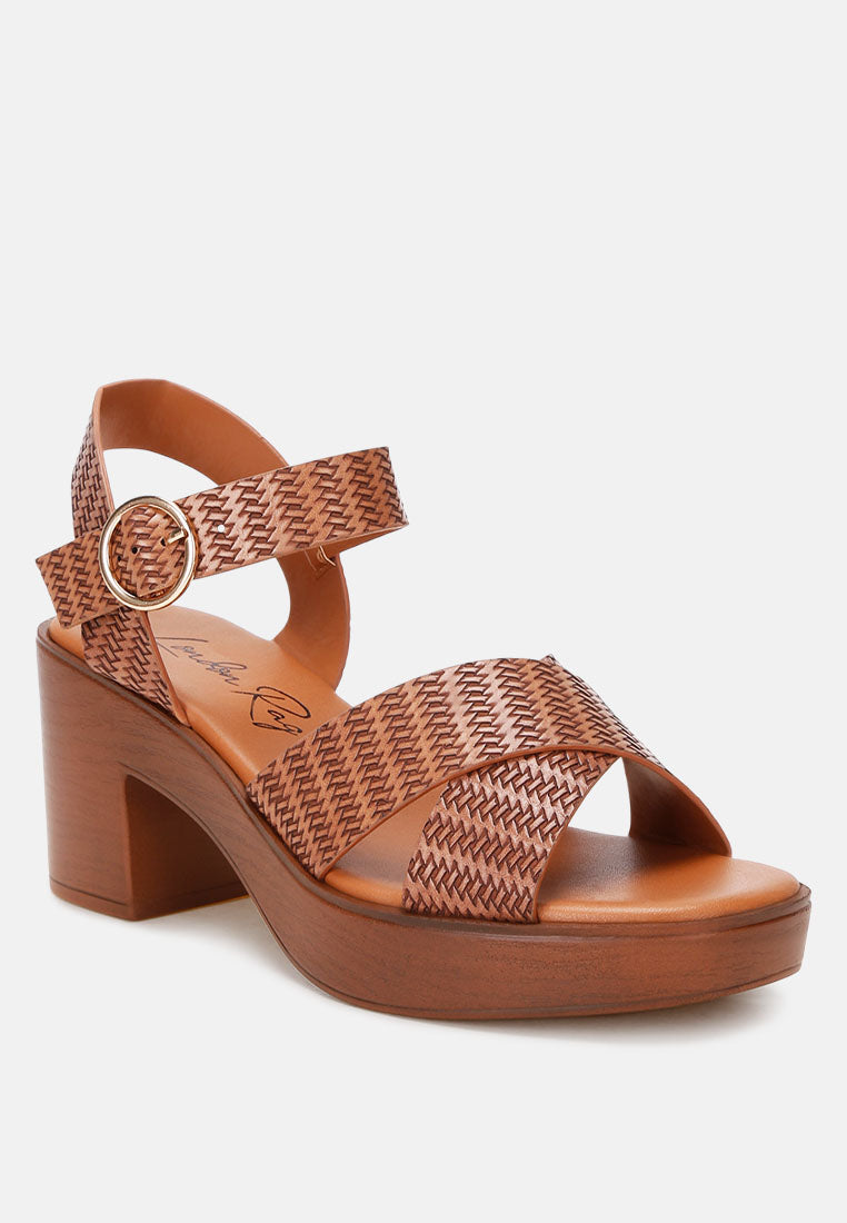 Elenia Platform Block Heel Sandals