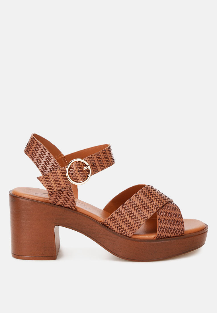 Elenia Platform Block Heel Sandals