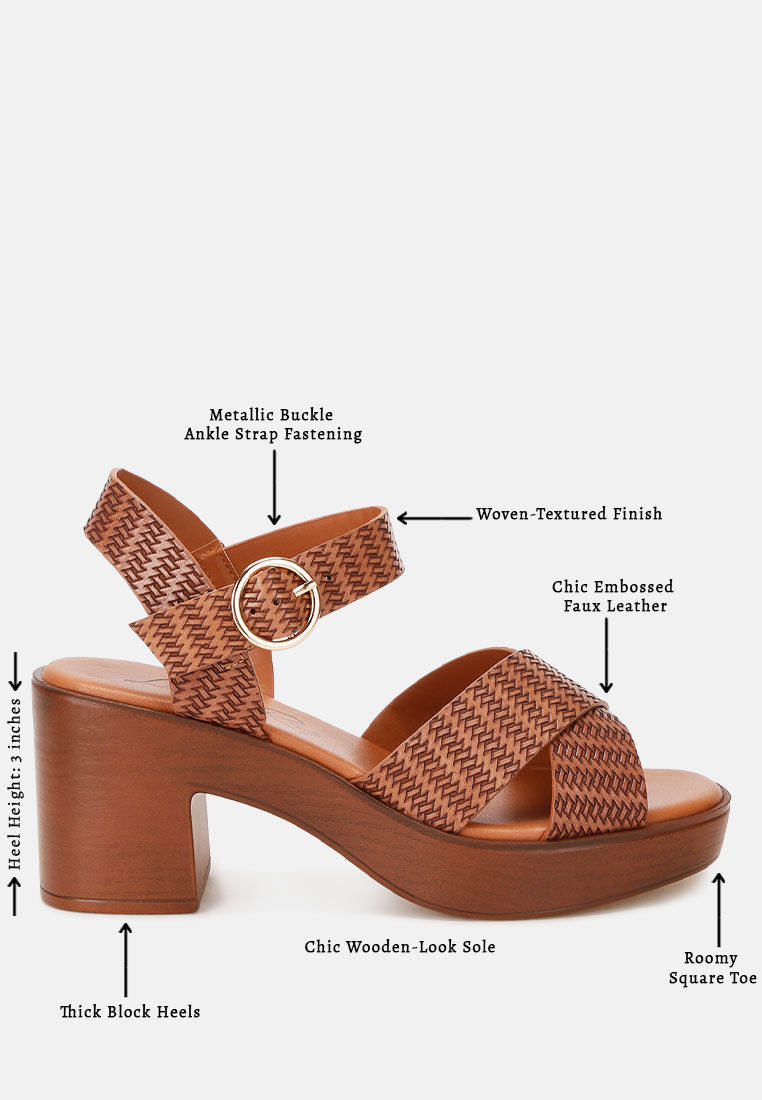 Elenia Platform Block Heel Sandals