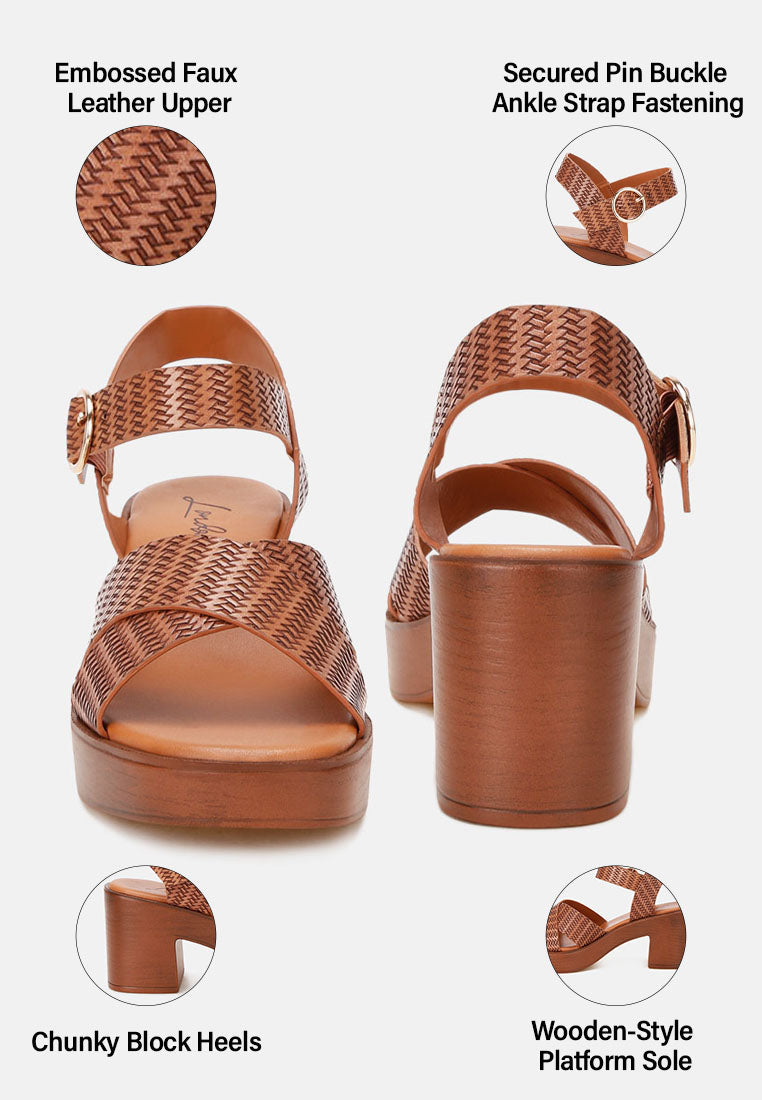 Elenia Platform Block Heel Sandals
