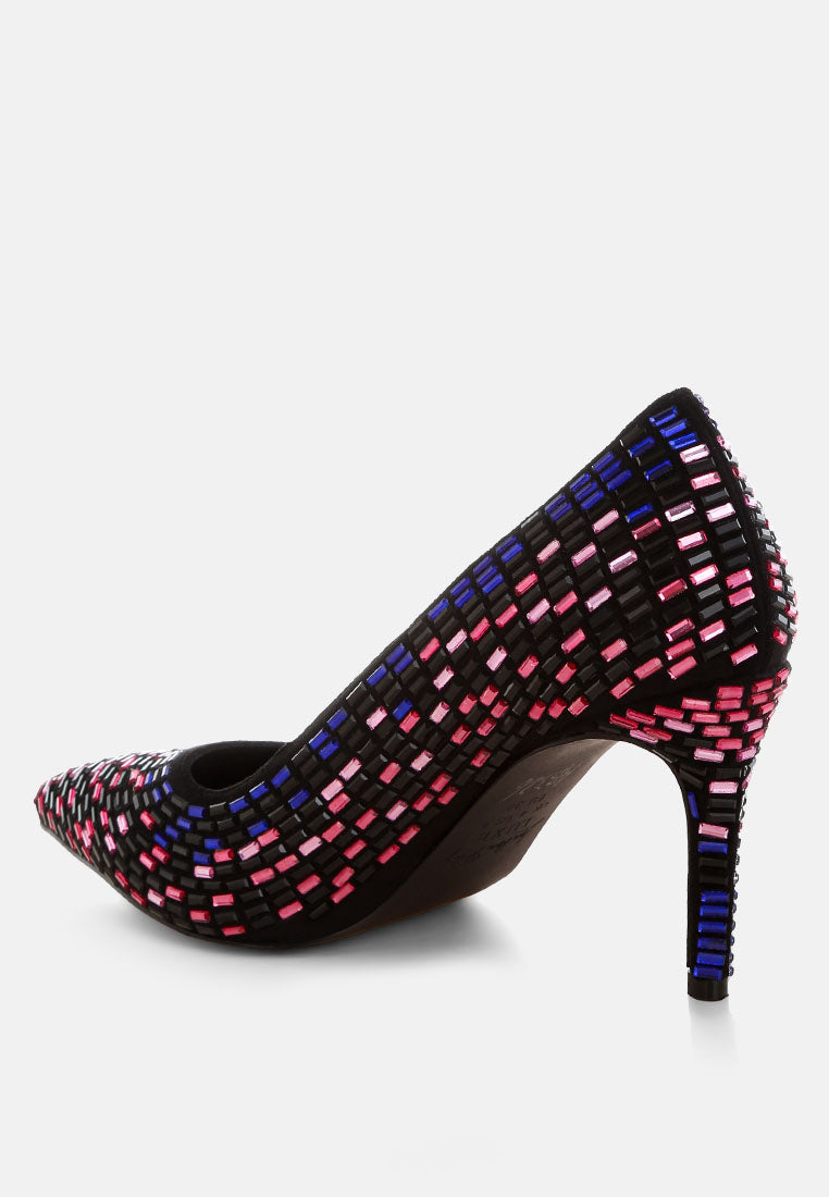 Elodie Rhinestones Embellished Pump Heels