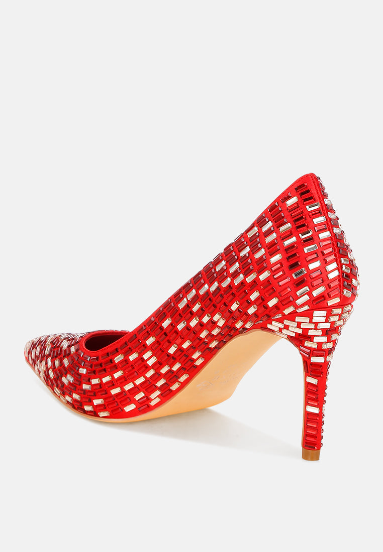 Elodie Rhinestones Embellished Pump Heels
