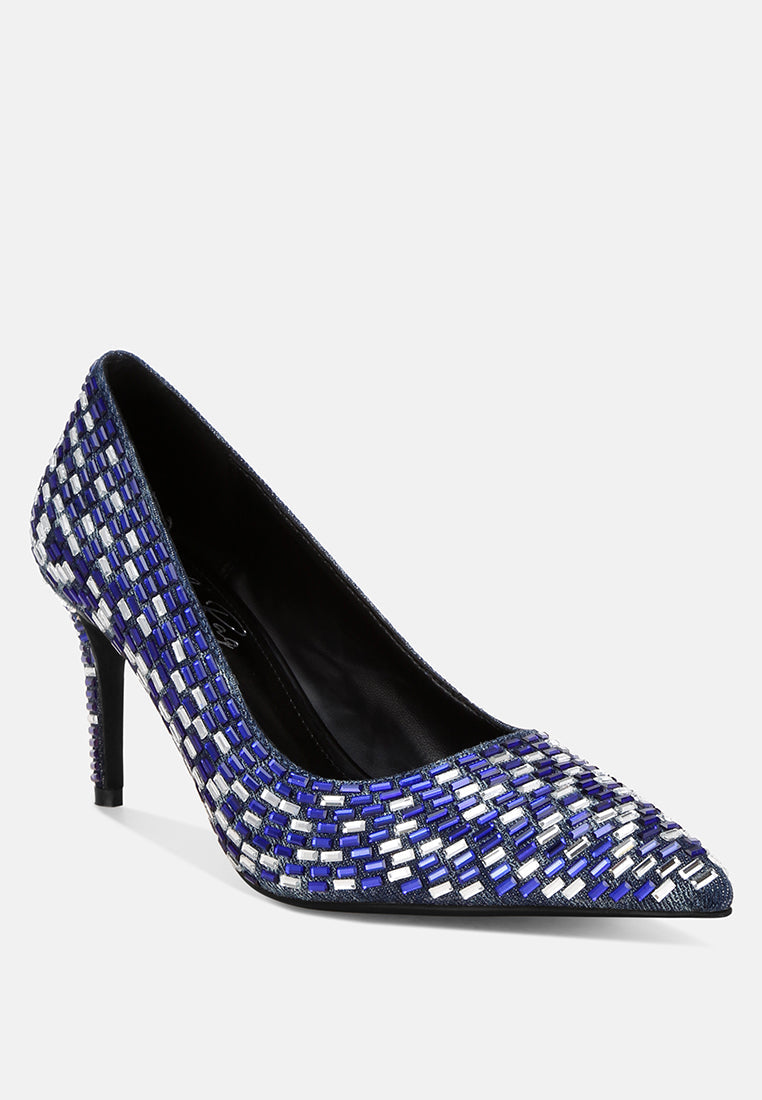 Elodie Rhinestones Embellished Pump Heels