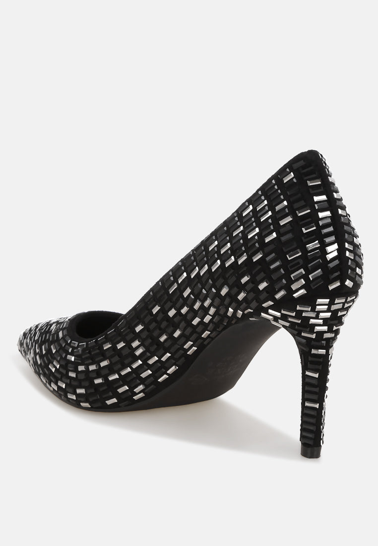 Elodie Rhinestones Embellished Pump Heels