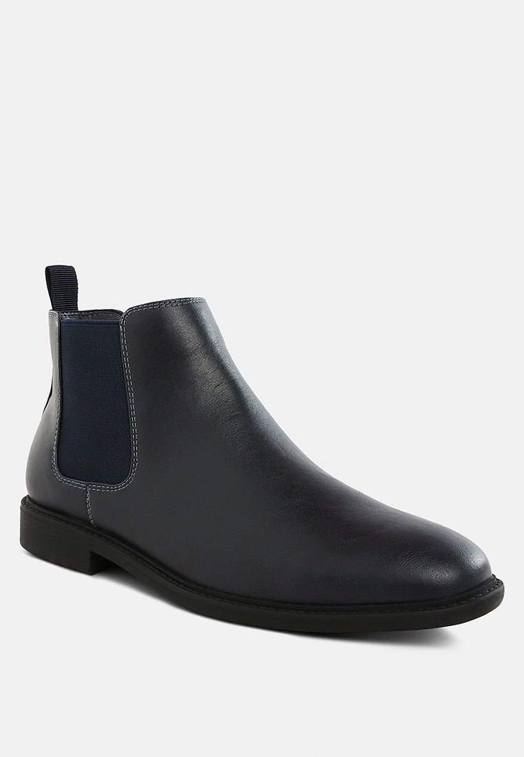Men's Faux Leather Chelsea Boots by RAG