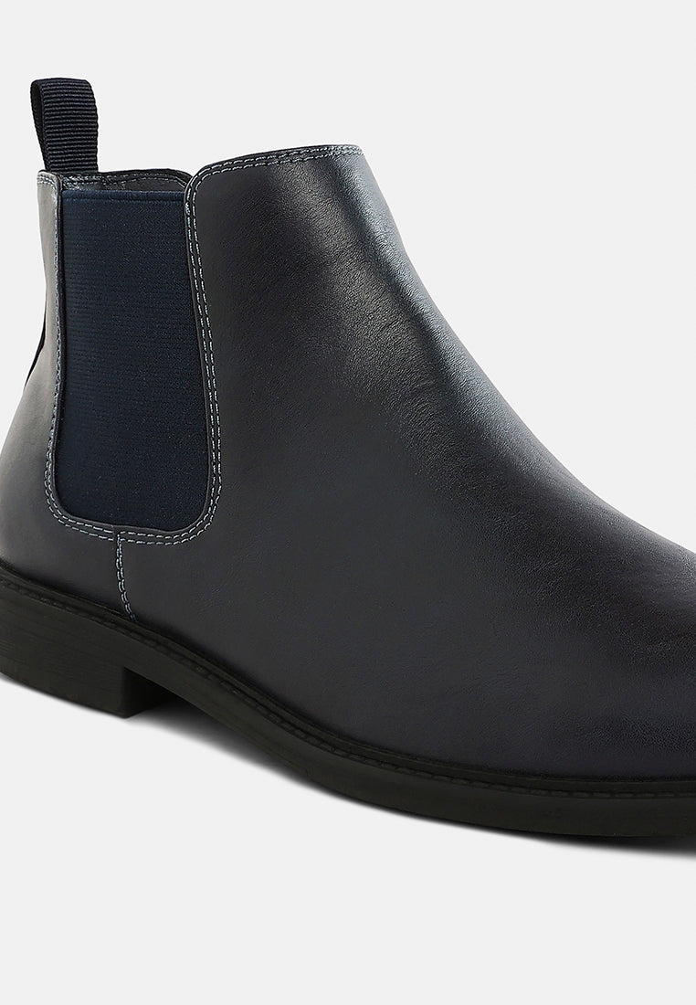 Men's Faux Leather Chelsea Boots by RAG
