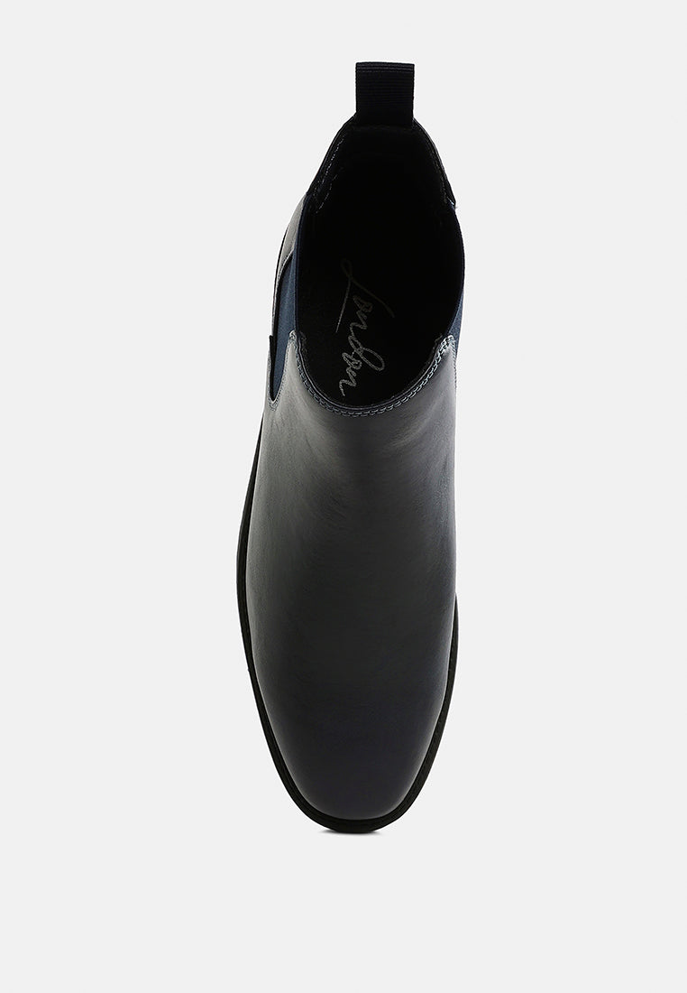 Men's Faux Leather Chelsea Boots by RAG