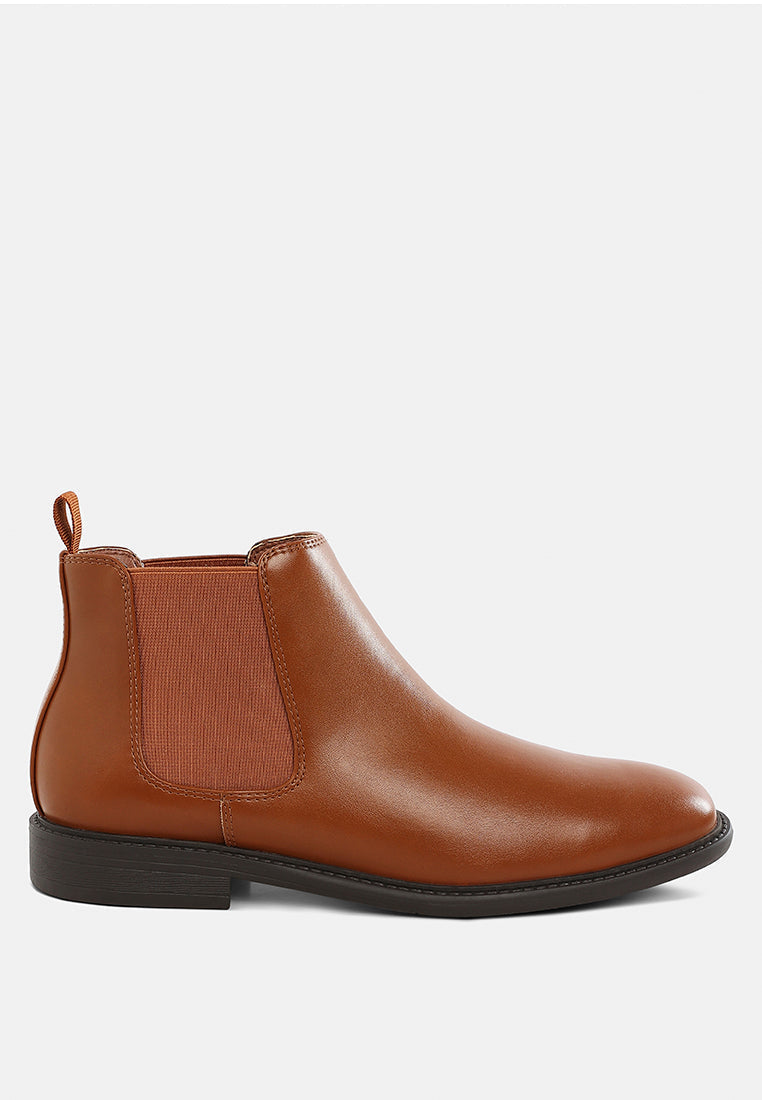 Men's Faux Leather Chelsea Boots by RAG