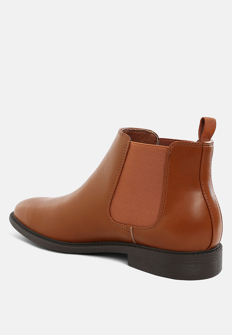 Men's Faux Leather Chelsea Boots by RAG