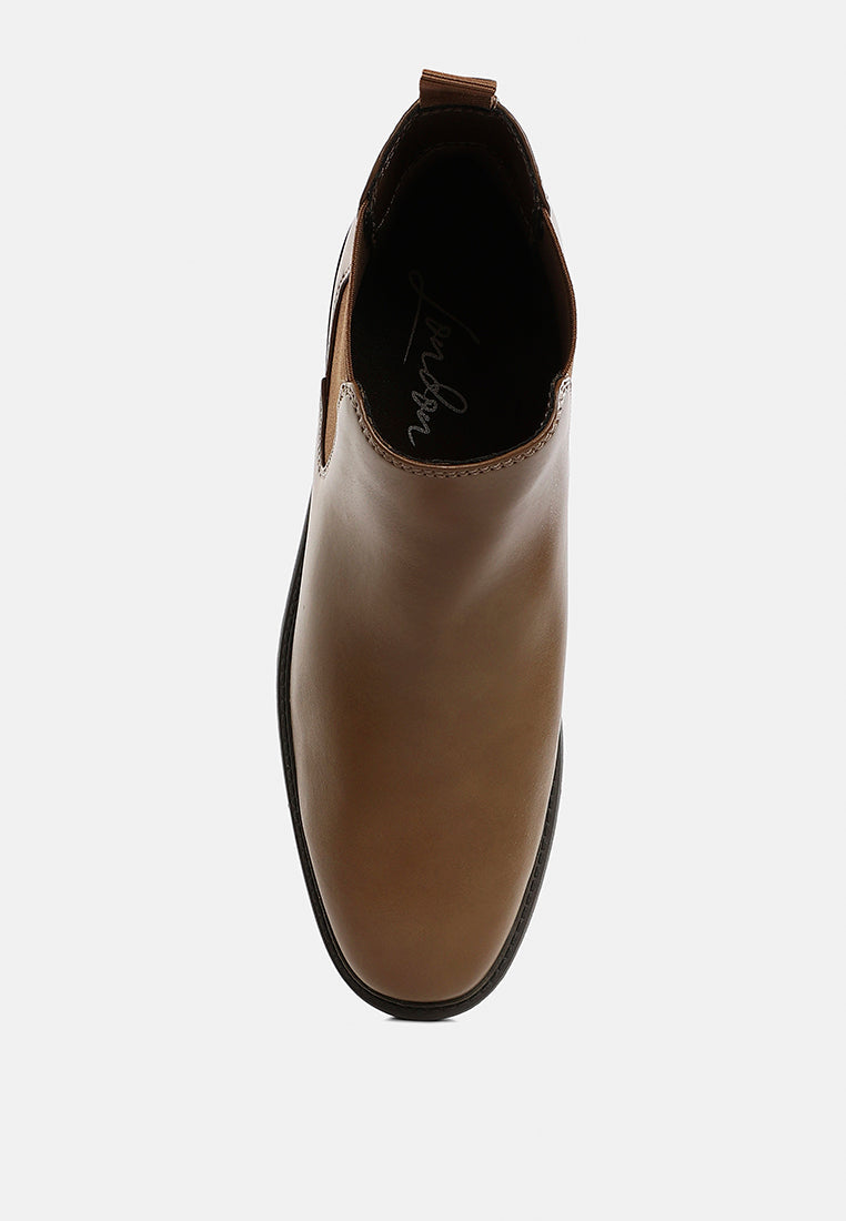 Men's Faux Leather Chelsea Boots by RAG