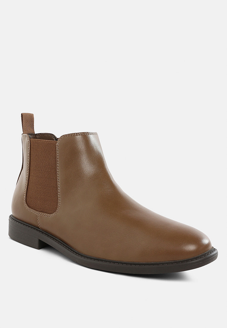 Men's Faux Leather Chelsea Boots by RAG