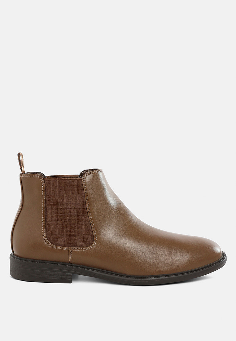Men's Faux Leather Chelsea Boots by RAG