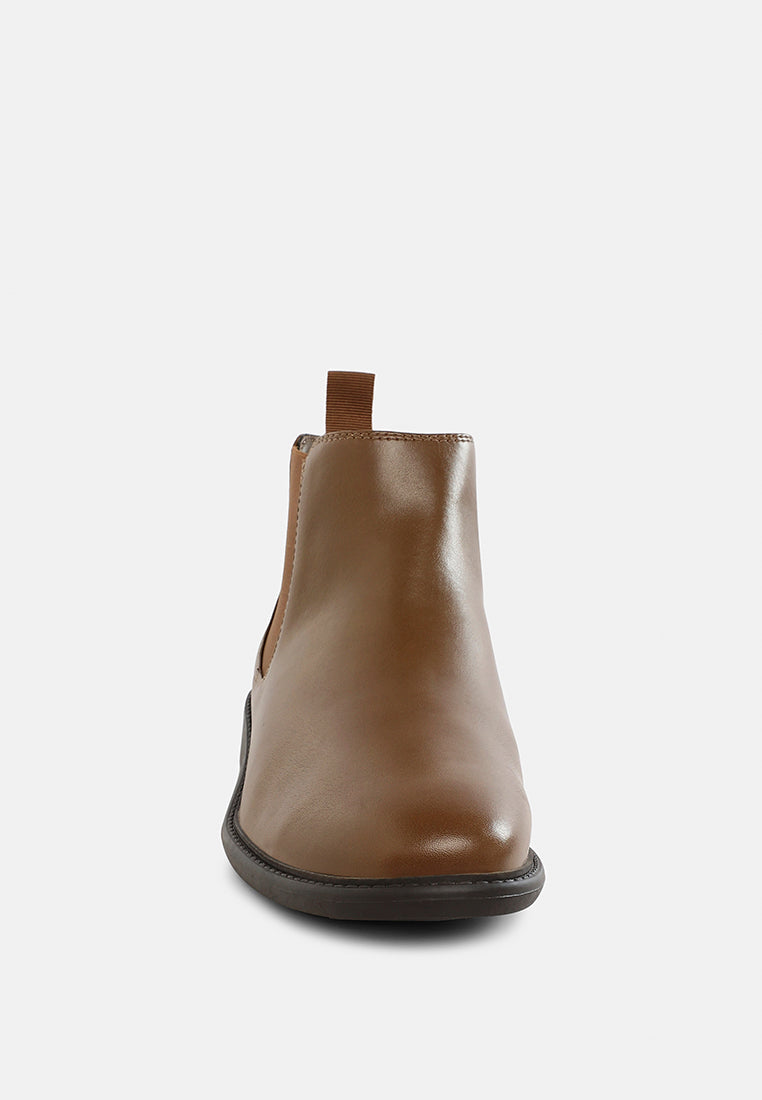 Men's Faux Leather Chelsea Boots by RAG