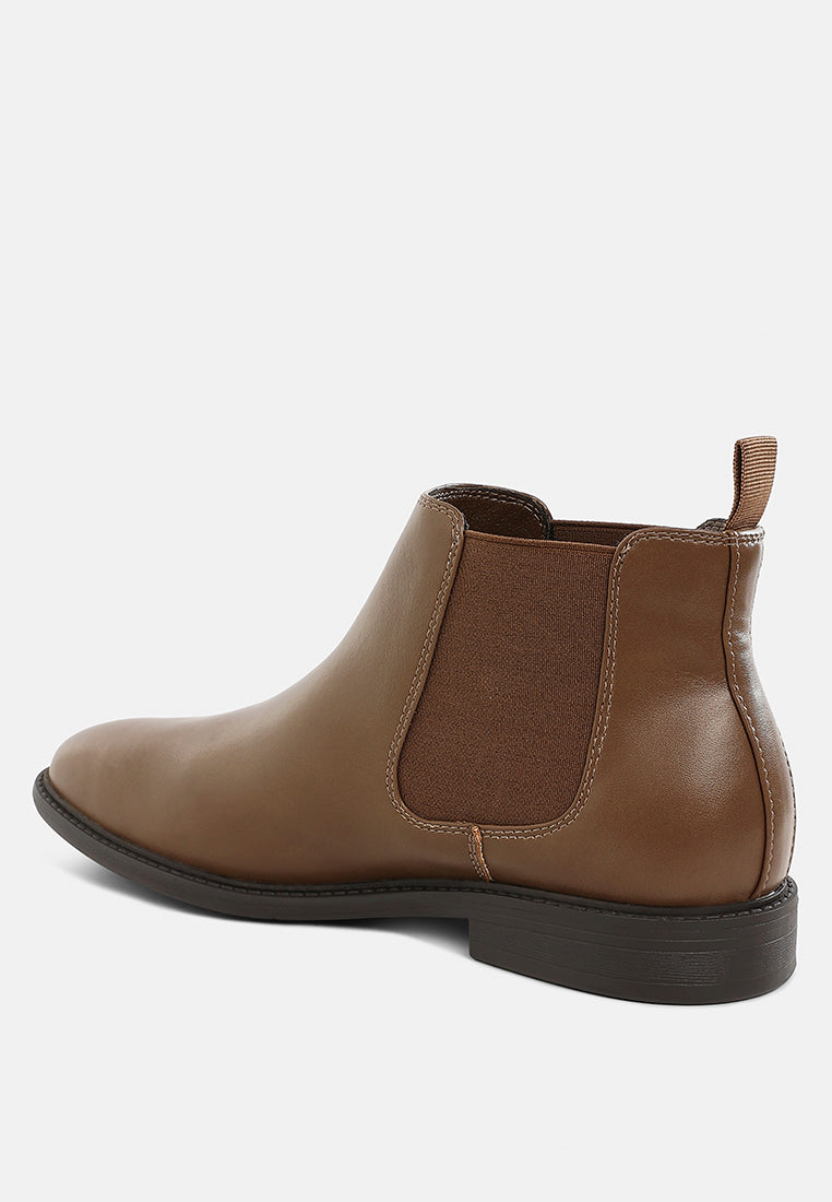 Men's Faux Leather Chelsea Boots by RAG