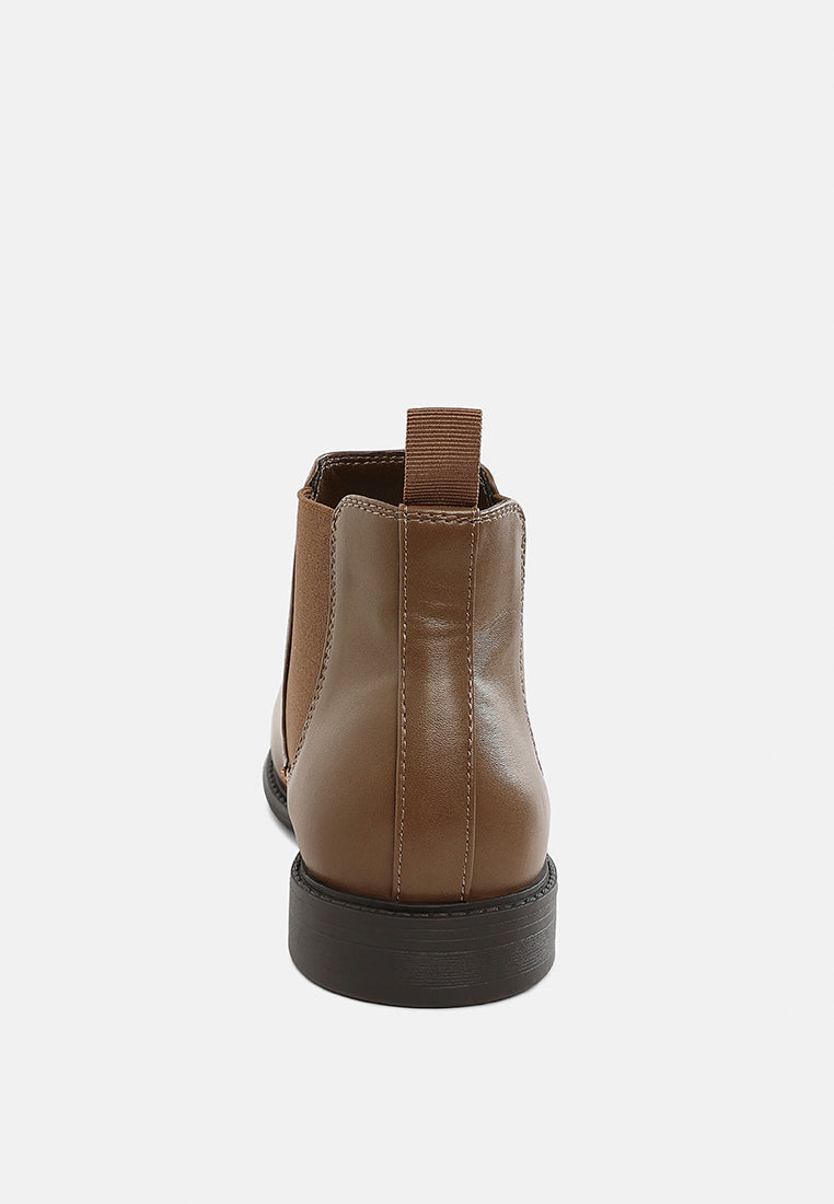 Men's Faux Leather Chelsea Boots by RAG