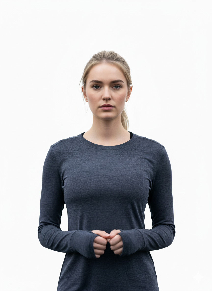 TENCEL RIB LONG SLEEVE W/THUMBHOLES by Kadi