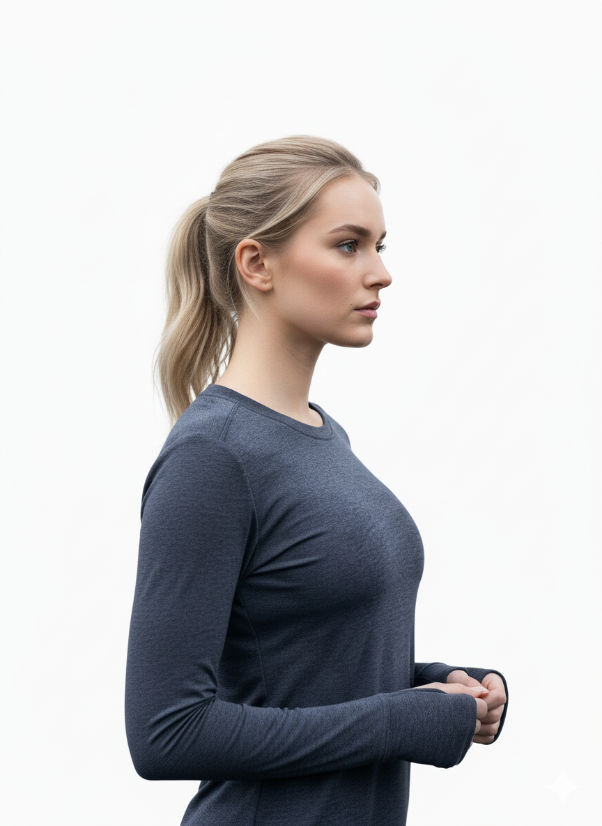 TENCEL RIB LONG SLEEVE W/THUMBHOLES by Kadi