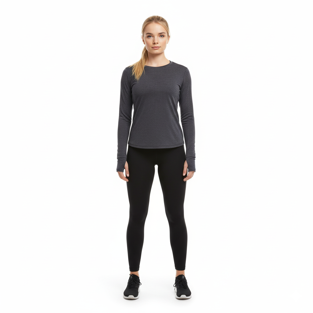 TENCEL RIB LONG SLEEVE W/THUMBHOLES by Kadi