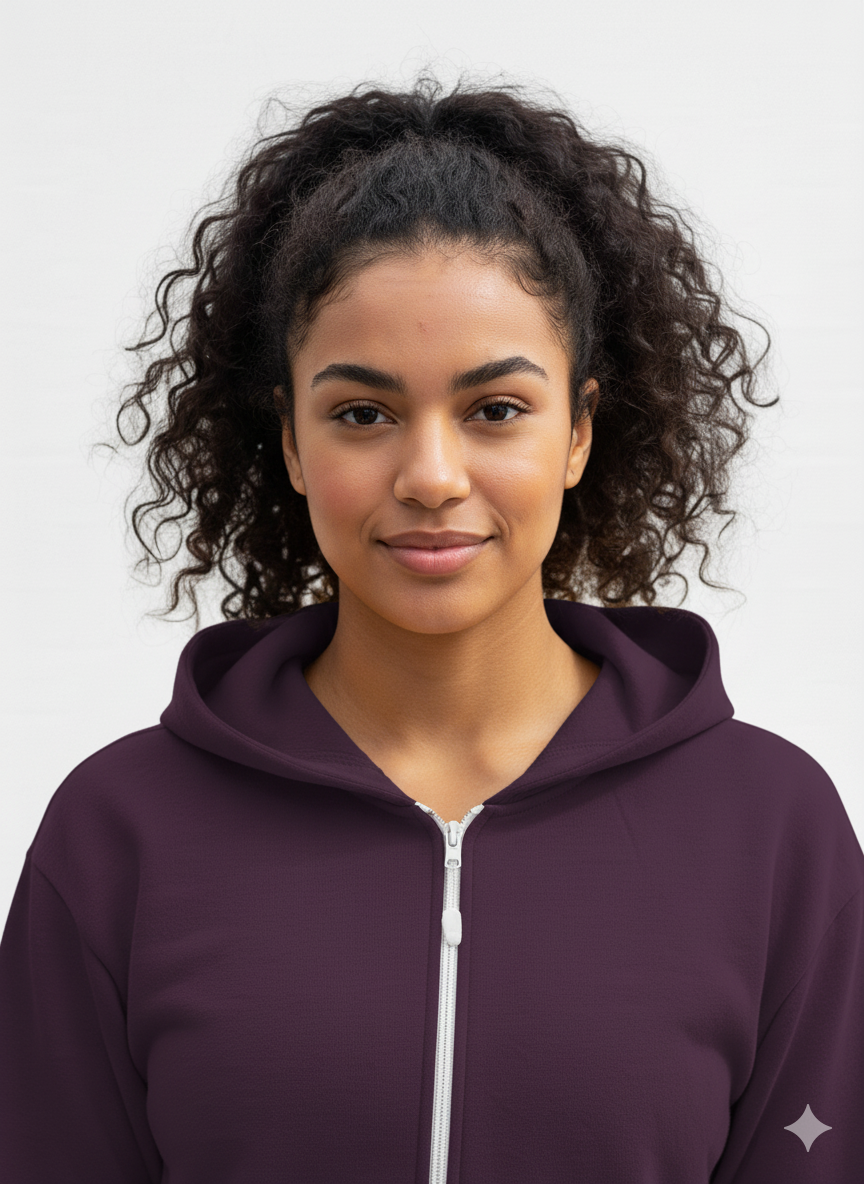 CROPPED ELASTICIZED HOODIE JACKET by Kadi