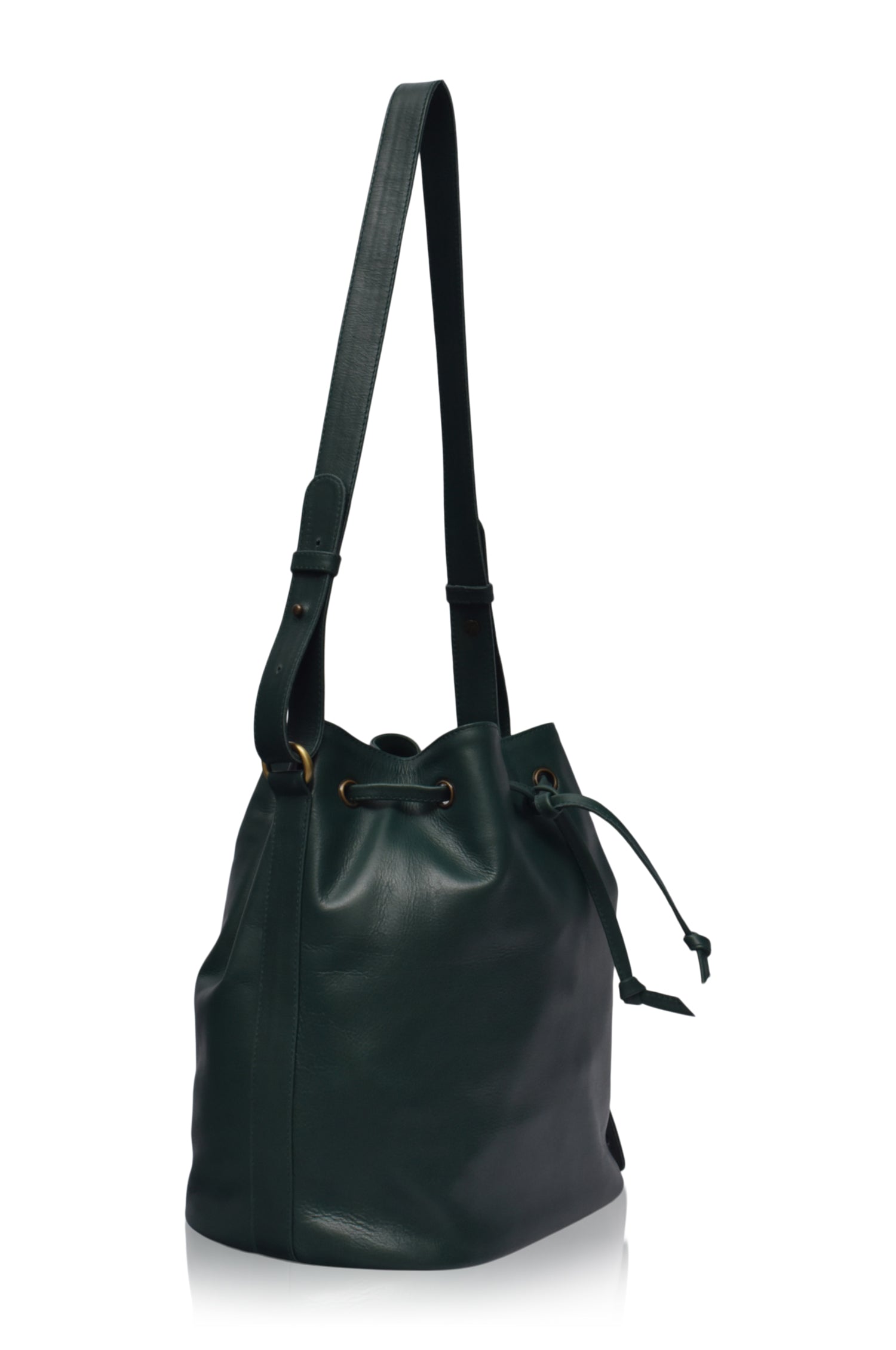 Geneva Drawstring Leather Bag by Bali ELF