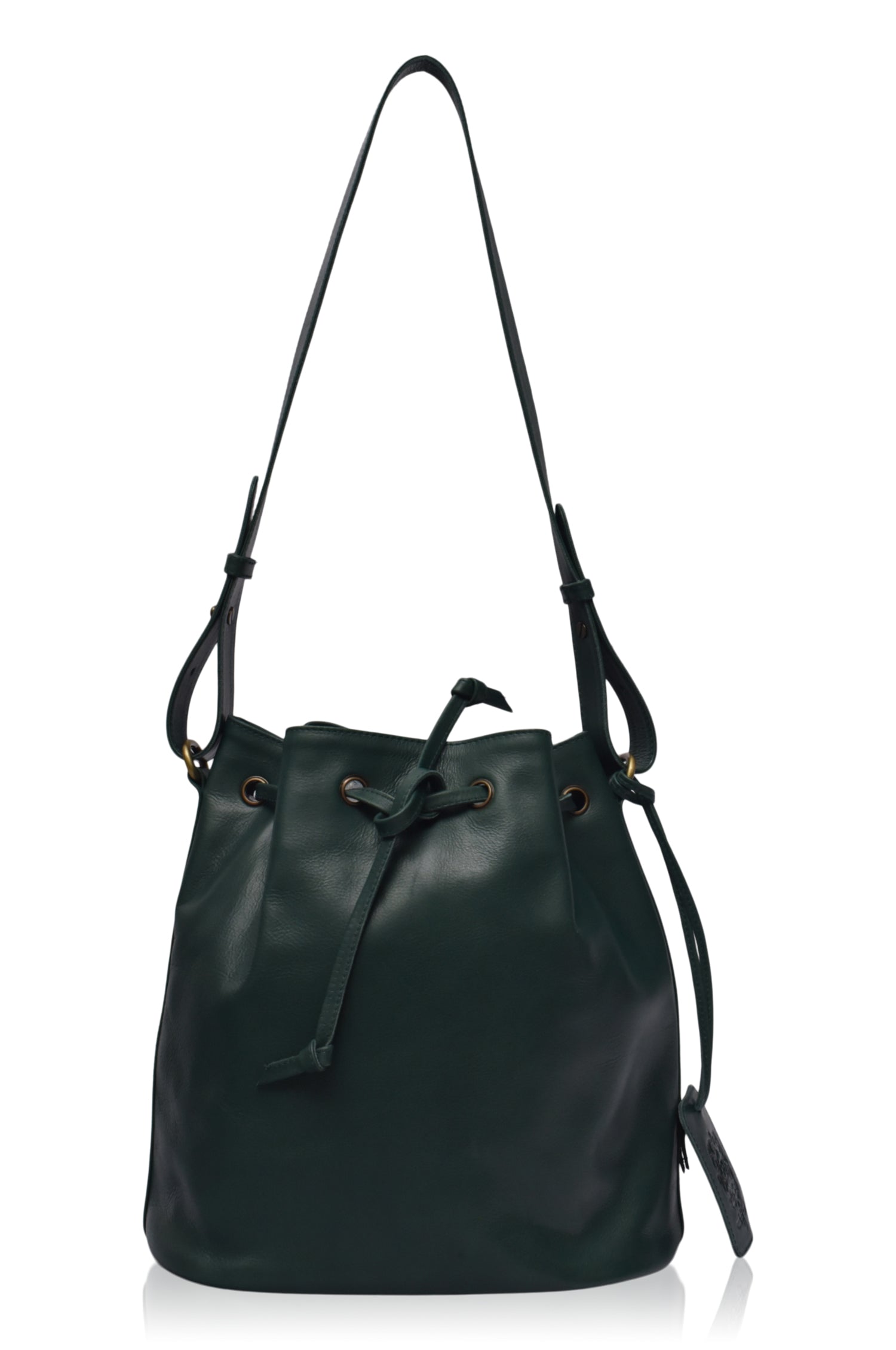 Geneva Drawstring Leather Bag by Bali ELF