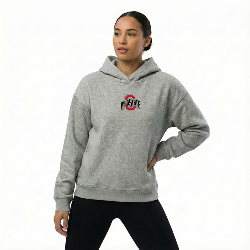 Oversized Zipper Pocket Hoodie Ohio State by Kadi