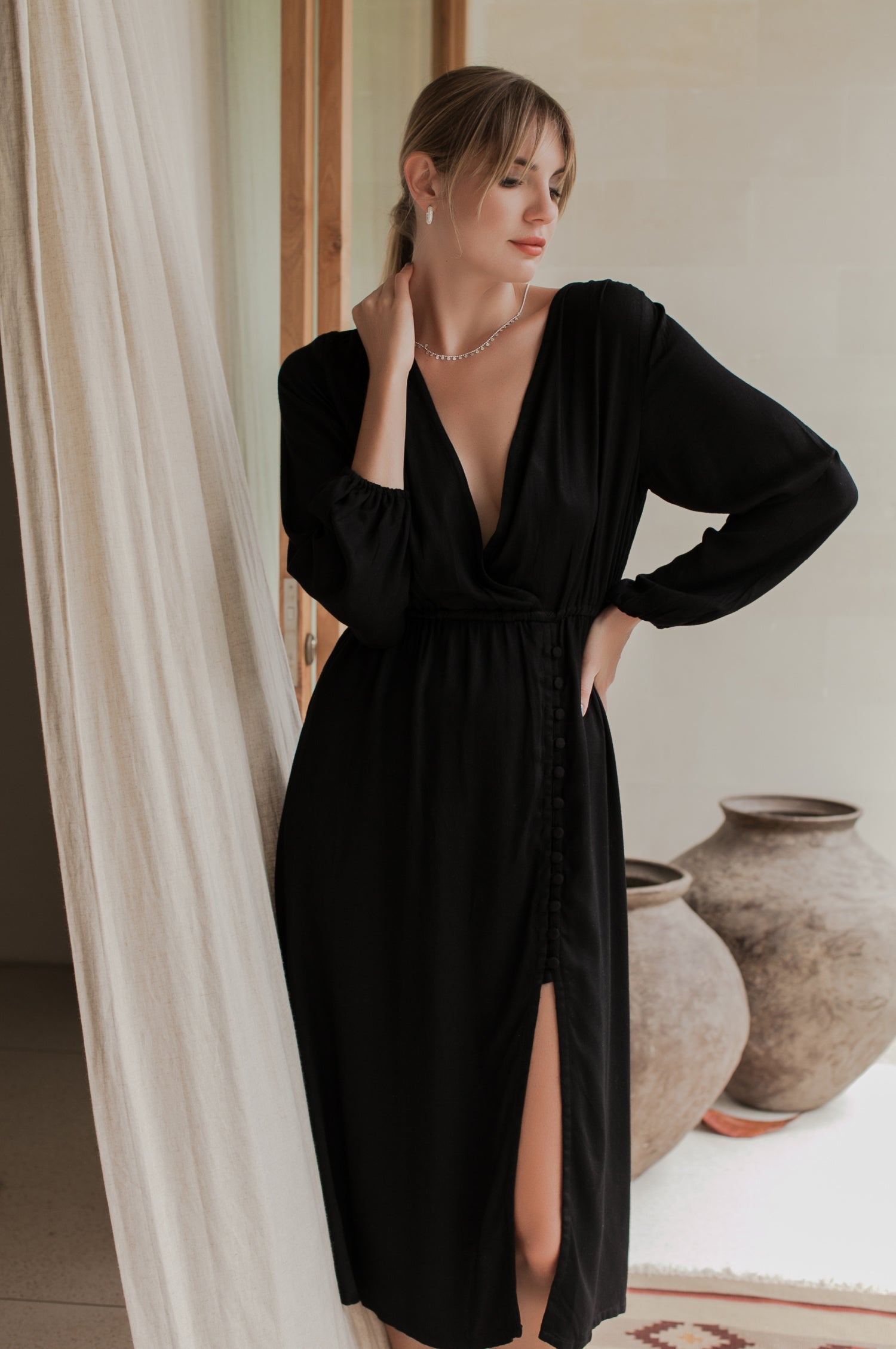 Greta Long Sleeve Midi Dress by Bali ELF