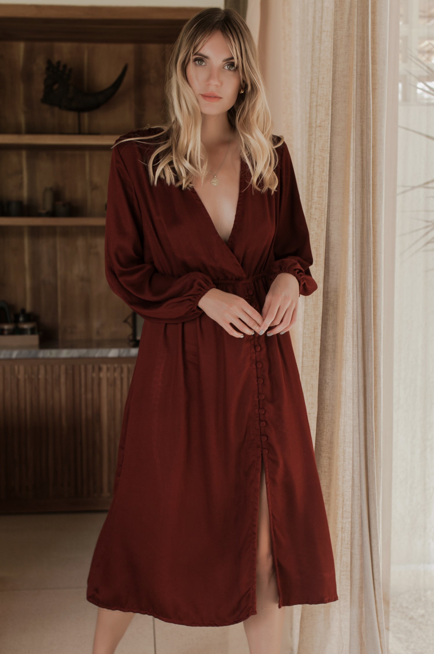 Greta Long Sleeve Midi Dress by Bali ELF