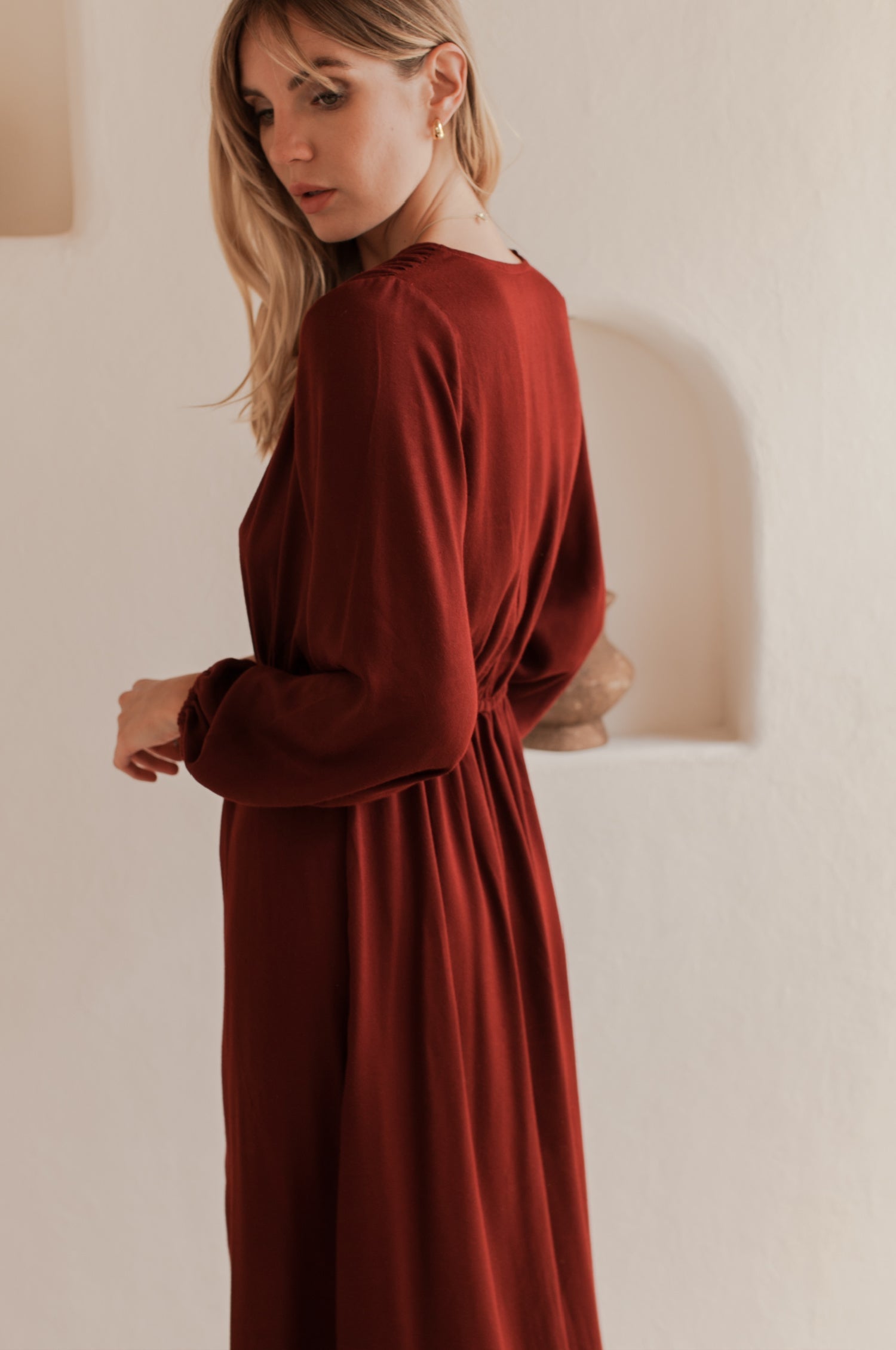 Greta Long Sleeve Midi Dress by Bali ELF