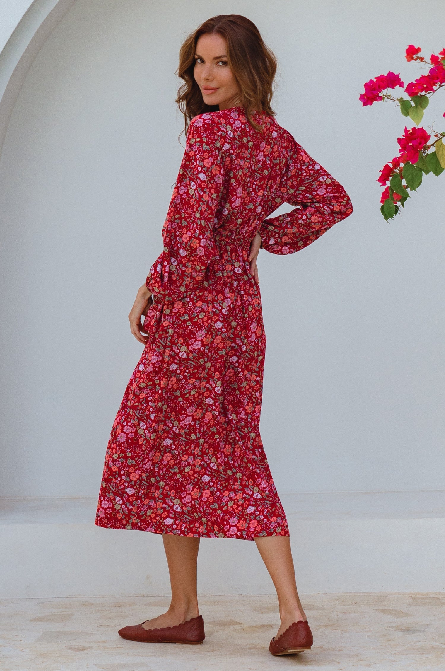 Greta Long Sleeve Midi Dress by Bali ELF