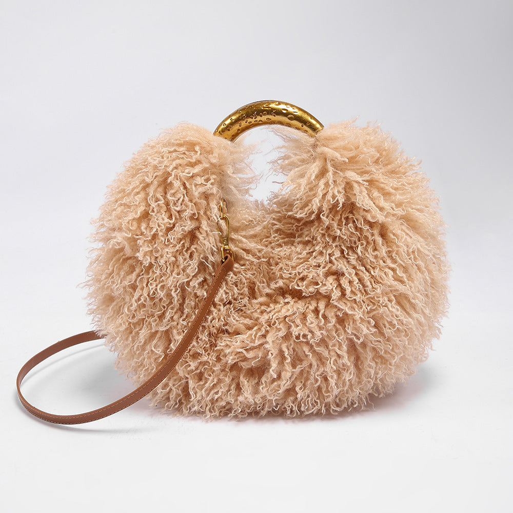 Big Fur Energy Tote - oversized fluffy statement bag