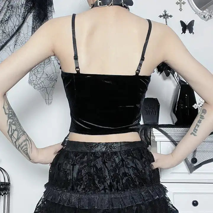 Raven's Night Coffin Top by The Cursed Closet