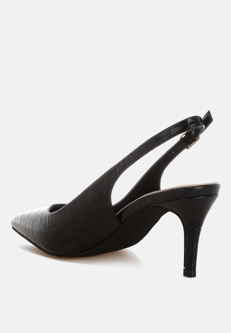 Halins Pointed Toe Slingback Heels