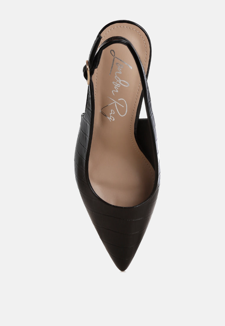 Halins Pointed Toe Slingback Heels