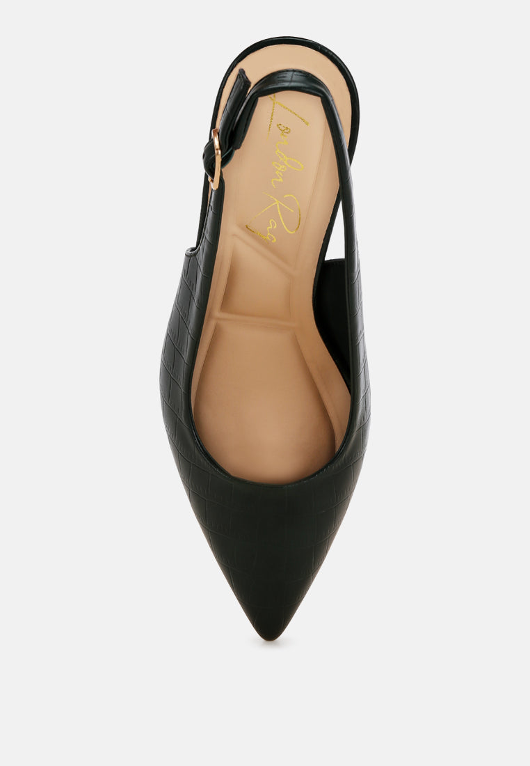 Halins Pointed Toe Slingback Heels
